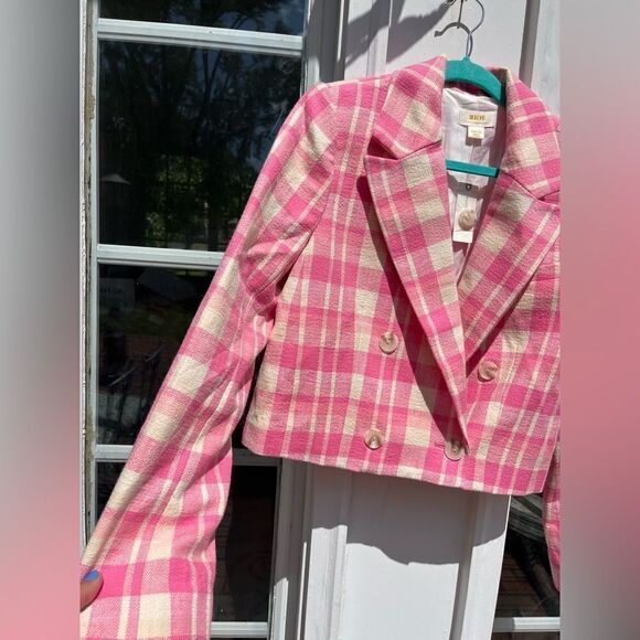 Anthropologie Maeve Plaid Double Breasted Jacket NWT - Picture 7 of 13